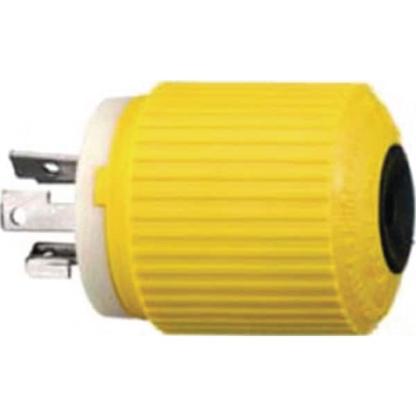 Hubbell Wallplates and Boxes, Marine Products, 24-32V DC, Male Plug, For Trolling Motor, Yellow, Corrosion Resistant - HBL328DCP