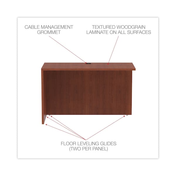 Alera Desk Shell Valencia(TM) Series Reversible Return/Bridge Shell, 23-5/8" D X 29-1/2" H, 47-1/4" W X - ALEVA354824MC