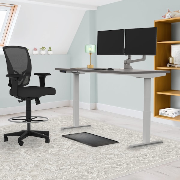 We'Re It Electric Sit Stand Desk, 46.25 H, 30 W X Laminate wood, metal, White, Sarum Twill - VL22WH7230-8827