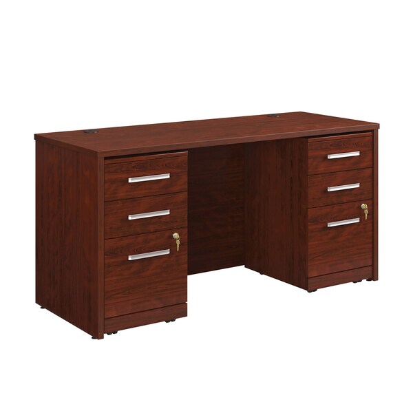 Officeworks By Sauder Affirm 60 in. Desk, 23 Drwr Ped Cc Ste A3 - 431779