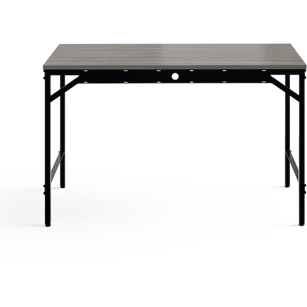 Safco Desk, 45-1/2"x23-1/2"x29-1/2", Neowalnut Laminate/Black Base - SAF5272BLWL