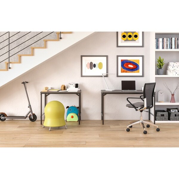 Safco Desk, 45-1/2"x23-1/2"x29-1/2", Neowalnut Laminate/Black Base - SAF5272BLWL