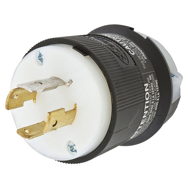 Hubbell 20A Twist-Lock Plug 4P 4W 120/208VAC L18-20P BK/WT - HBL2441