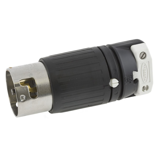 Hubbell 50A Twist-Lock Plug 2P 3W 600VAC/250VDC BK/WT - HBL3763C