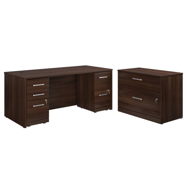Officeworks By Sauder 29.016 in D X 29.291 in H, 105.984 in W X Engineered wood - 431526