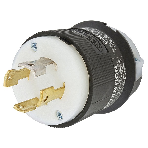 Hubbell 30A Twist-Lock Plug 4P 4W 120/208VAC L18-30P BK/WT - HBL2751