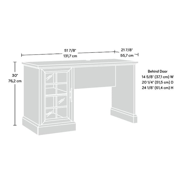 Sauder 21.93 in D X 30 in H, 51.85 in W X Engineered wood - 429576