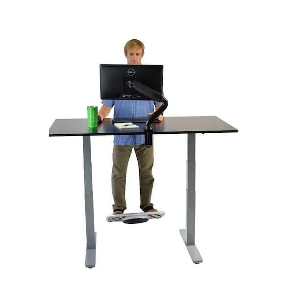 Gfancy Fixtures Premier 52 in. Silver Dual Motor Electric Office Adjustable Standing Desk - GF3107191