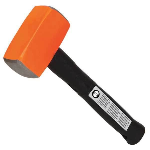 Westward Club Hammer, 4 lb., 12 In, Rubber/Steel - 22XP74