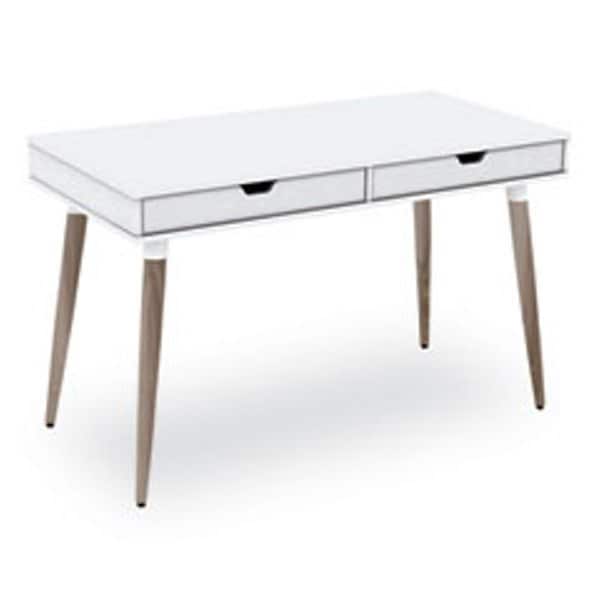 Kd Etagere 47.24 x 23.62 x 29.53 in. Writing Desk - White & Beigewood - KD3757774