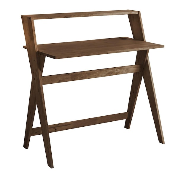 Kd Aparador 37.5 in. Crisscross Study Desk, Espresso - KD2469948