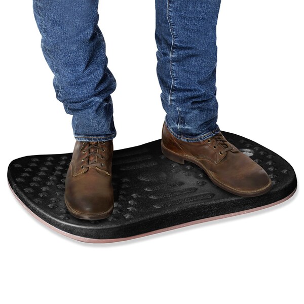 Seville Classics Standing Desk Wobble Board, Black, 20 in, 14 in W X Rubber, MDF, Black - OFF55937B