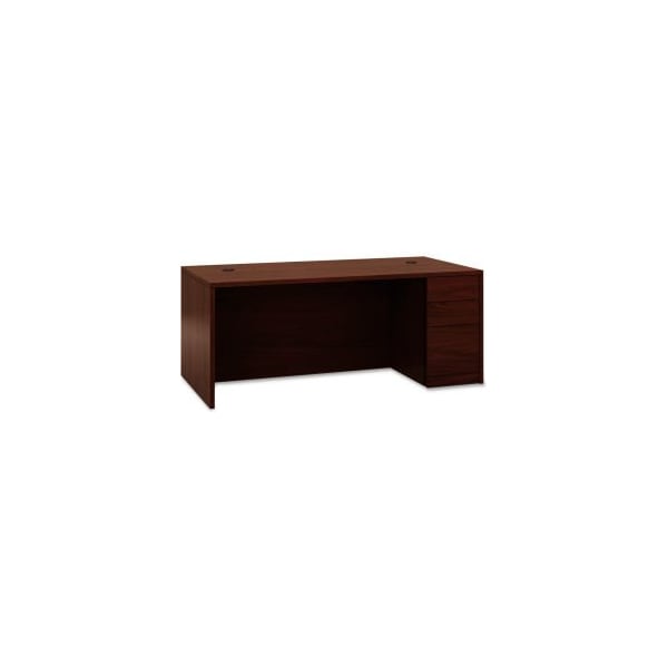 Hon HON Wood Desk - Full Height Right Pedestal - 72inW x 24inD x 29-1/2inH - Mahogany - 10500 Series - HON105895RNN