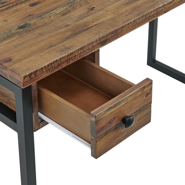 Alaterre Furniture Claremont 48"W Rustic Wood and Metal Desk - ANCM0574