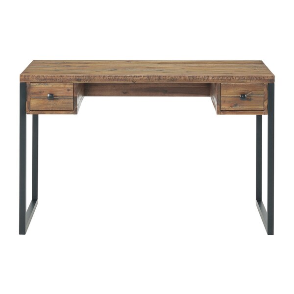 Alaterre Furniture Claremont 48"W Rustic Wood and Metal Desk - ANCM0574