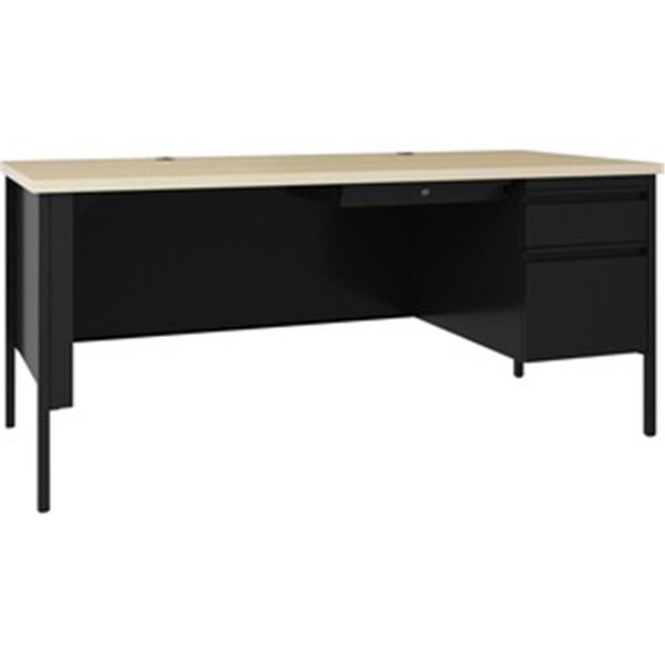 Lorell 66 x 30 in. Fortress Series Right Pedestal Desk - LLR66906