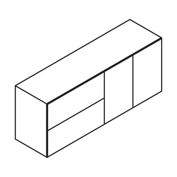 Groupe Lacasse Credenza, Classic Handle, 72inWx24inDx29-1/2inH, Sahara - LAS72KLF2472BR