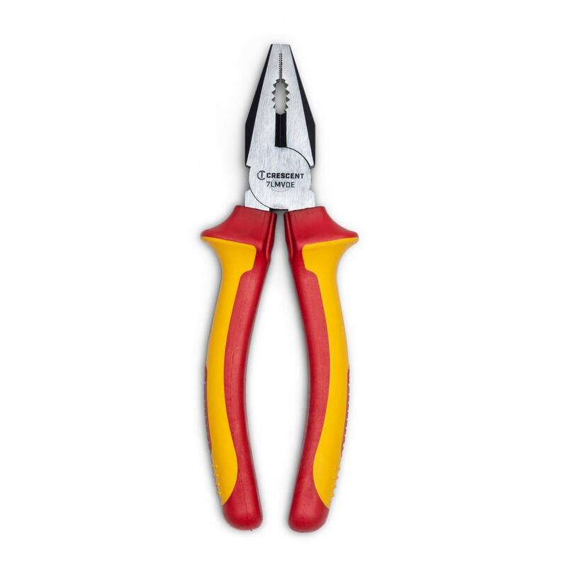 Crescent 7 in. VDE 1000-Volt Insulated Linesman Cutting Pliers - 7LMVDE