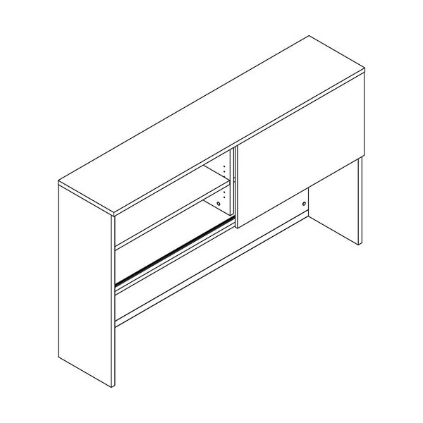 Groupe Lacasse Hutch, Laminate Sliding Door, 72inWx16inDx44inH, Niagara - LASM1SC724416PA