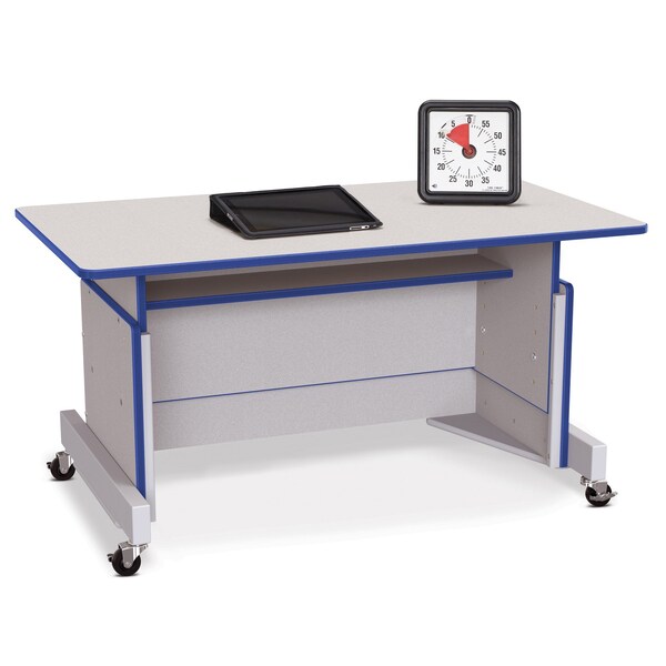 Jonti-Craft Rainbow Accents Apollo Single Computer Desk, Blue - 3351JC003