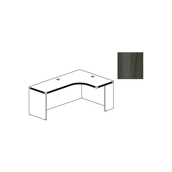 Safco Safco Aberdeen 72"W Right Extended Corner Table 72"W x 48"D x 24"H Gray Steel - AEC72RLGS