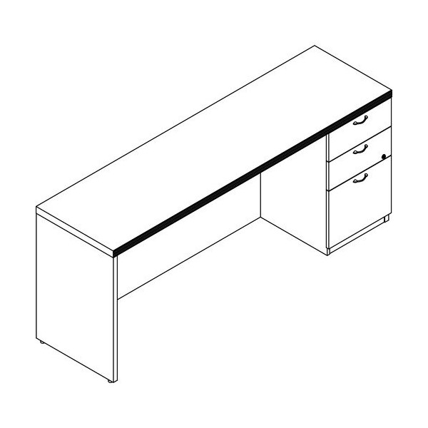 Groupe Lacasse Credenza, Straight Handle, BBF, 72inWx20inDx29-1/2inH, Sahara - LAS71DS2072UFR