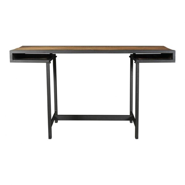 Moes Home Collection Parliament Desk, Gun Metal - 30 x 55 x 22 in. - DR-1307-41