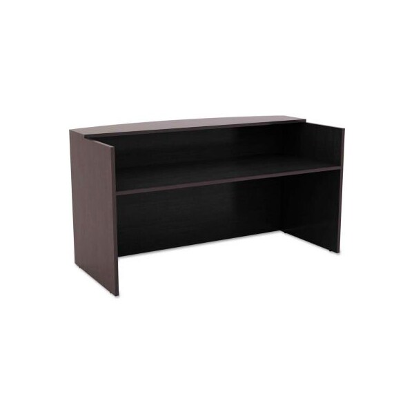 Alera Alera Reception Desk w/Counter - 71"W x 35-1/2"D x 42-1/2"H - Espresso - Valencia Series - VA327236ES