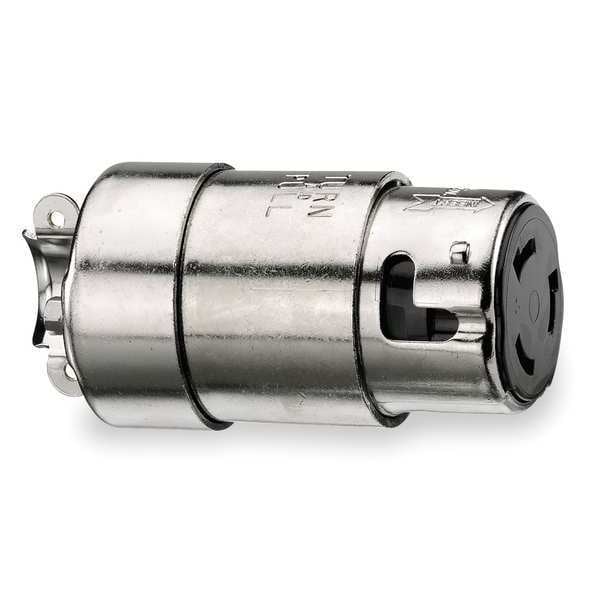 Hubbell 50A Marine Locking Connector 2P 3W 125VAC GY - HBL63CM60
