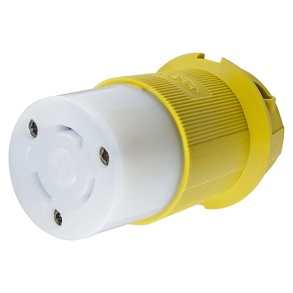 Hubbell 30A Marine Twist-Lock Connector 2P 3W 125VAC L5-30R YL - HBL26CM13