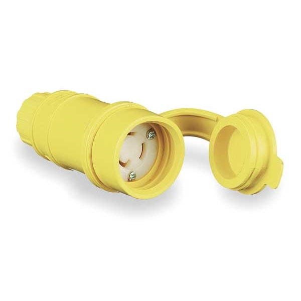Hubbell 15A Locking Connector 2P 3W 125VAC L5-15R YL - HBL25W47