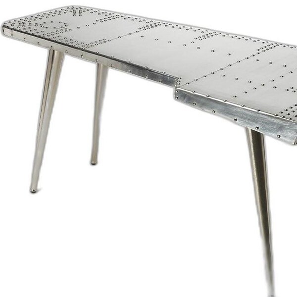 Homeroots 29.5 x 67.5 x 35.5 in. Funky Silver Wing Desk - 389427
