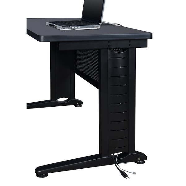 Fusion Pedestal Desk Desks > Pedestal Desks > Fusion Single Pedestal Desks, 30 D X 29 H, 72 W X Wood|Metal - MSP7230GY