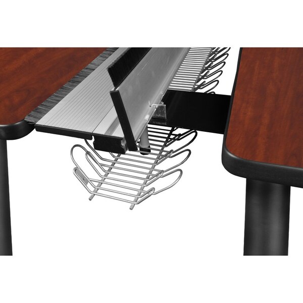 Kee Desking Desks > Benching > Kee Benching Systems, Black|Cherry, Wood|Metal - MBSPD6024CHBPBK