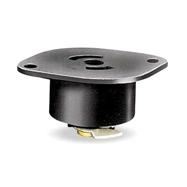 Hubbell 15A Midget Locking Flanged Receptacle 2P 3W 120VAC - HBL7596N