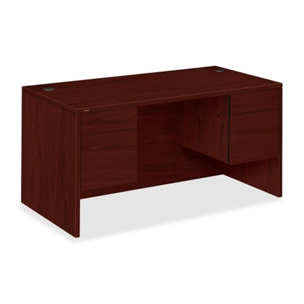 Convenience Concepts HON10573NN Double Pedestal Desk Rectangle Top - Mahogany - 60 in. x 30 in. x 29- 2 in. - HI3198236