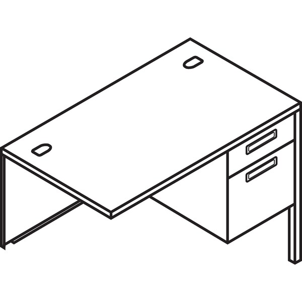 Hon Return Shell Returns, 24 in D X 29-1/2 in H, 48" W X Harvest/Putty - H38215R.C.L