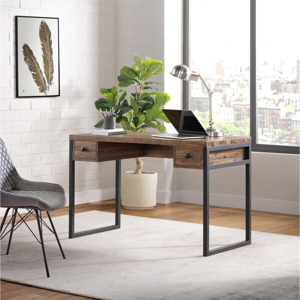 Kd Cama De Bebe 48 in. Claremont Rustic Wood & Metal Desk - KD3250834
