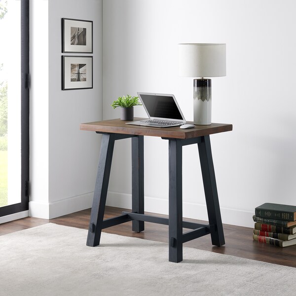 Alaterre Furniture Adam 32" W Small Solid Wood Desk - ANAD05RNB