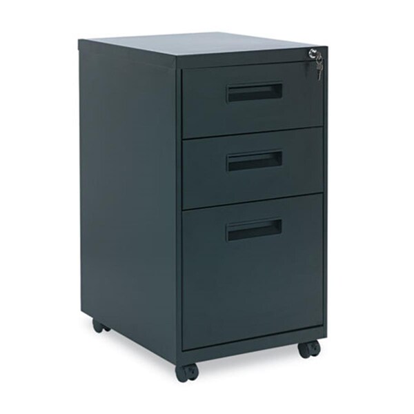 Fine-Line 27.75 x 14.87 x 19.12 in. Three-Drawer Metal Pedestal File, Charcoal - FI2474980
