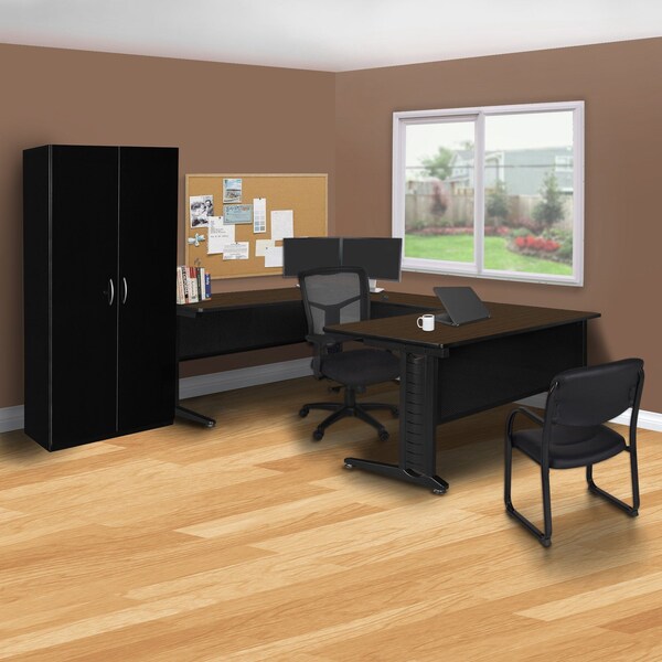 Regency Fusion Desk Shell, 72 in W X Wood, Metal, Neo Walnut - MUDS723048NW