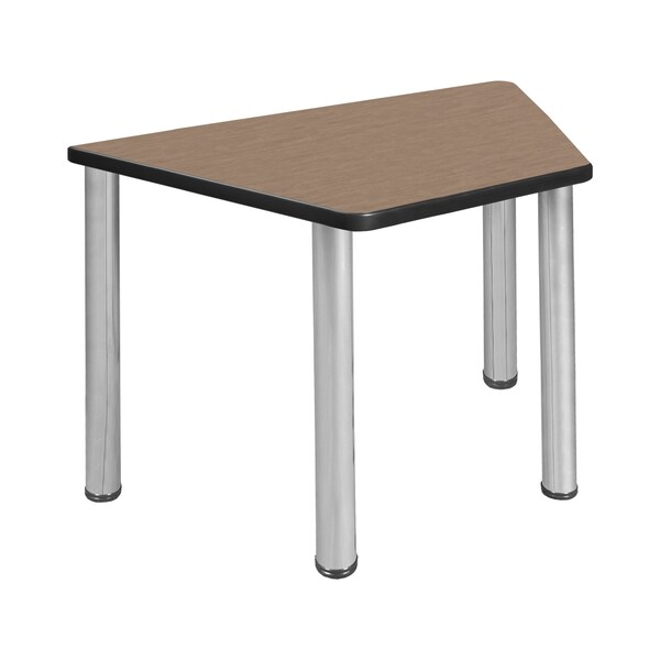 Regency Learning School Desk, 36 in W X Wood, Metal, Noble Oak / Chrome - TSD36231918NOBPCM