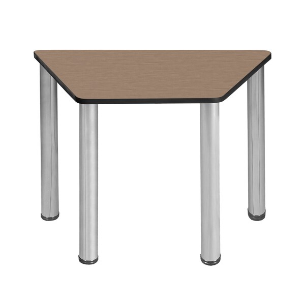 Regency Learning School Desk, 36 in W X Wood, Metal, Noble Oak / Chrome - TSD36231918NOBPCM
