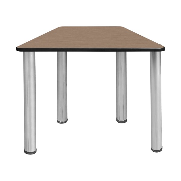 Regency Learning School Desk, 36 in W X Wood, Metal, Noble Oak / Chrome - TSD36231918NOBPCM