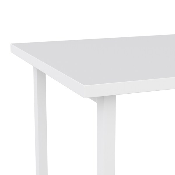 Martha Stewart 23.5 in. D X 47.5 in. W X Pine Wood, Rubberwood (Parawood), White Wood Grain - BLN-FY-HY-1071-WH-MS