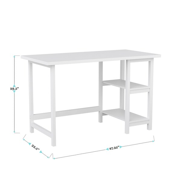 Martha Stewart 23.5 in. D X 47.5 in. W X Pine Wood, Rubberwood (Parawood), White Wood Grain - BLN-FY-HY-1071-WH-MS