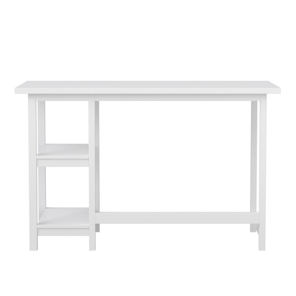 Martha Stewart 23.5 in. D X 47.5 in. W X Pine Wood, Rubberwood (Parawood), White Wood Grain - BLN-FY-HY-1071-WH-MS