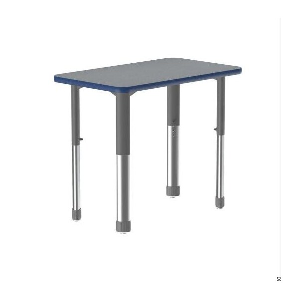 Correll Rectangle 27 in W, 20 in L, 25 in to 35 in H, Particleboard, Gray Granite - AD2027TF-REC-15-13-37