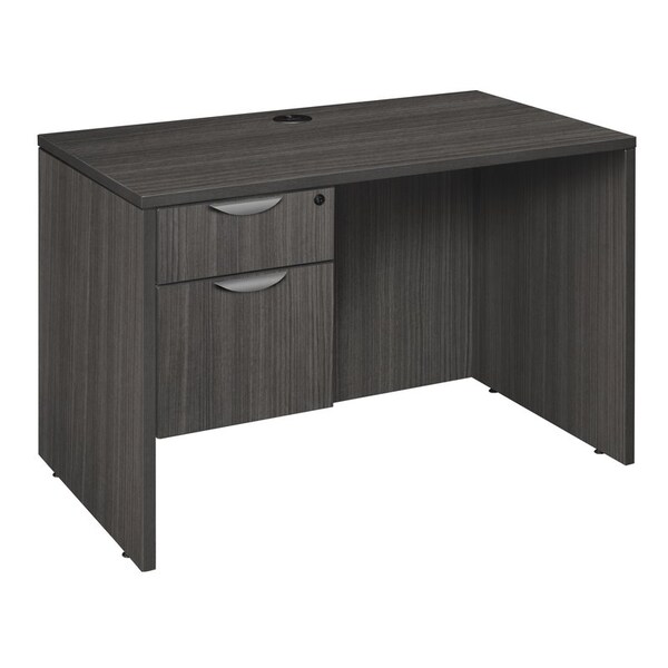 Regency Legacy Single Pedestal Desks, 24 D X 29 H, 42 W X Wood, Ash Grey - LSP4224AG