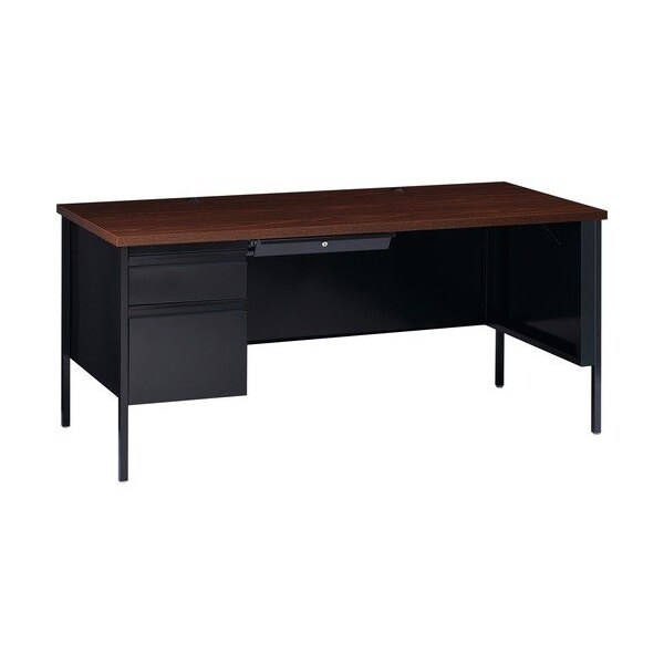 Lorell DESK, L SNGL PED, 30X66, BKWT - LLR60918